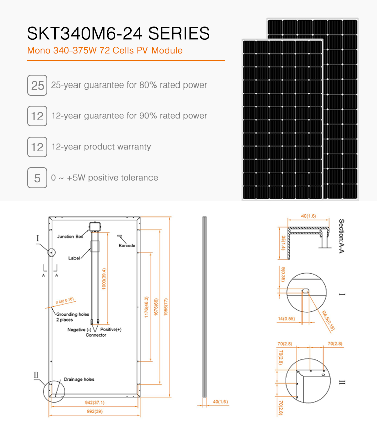 340 Watt Solar Panel