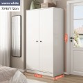 Bedroom White Solid Wood Wardrobe