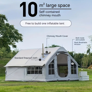 Weatherproof Inflatable Tent for 4-10 People – Large Camping Shelter