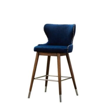 Modern Simple Navy Faux Leather Counter/Bar Stool - Factory Direct Wholesale