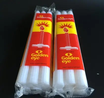 Snow Pure White Fluted Size Velas Candle