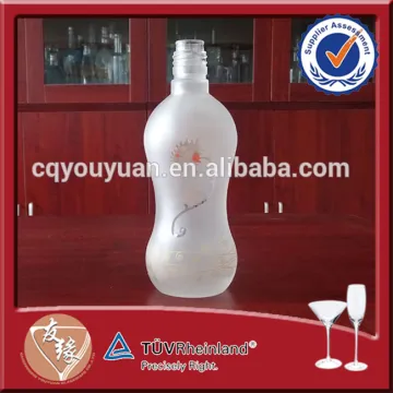 White Frost 480ML Glass Bottle Cork for Olive Oil Round Shape Glass Bottle