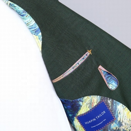Bespoke Trendy Casual Slim Green Woolen Blazer Fashion