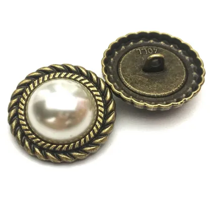 Wholesale metal buttons pearl round decorative buttons