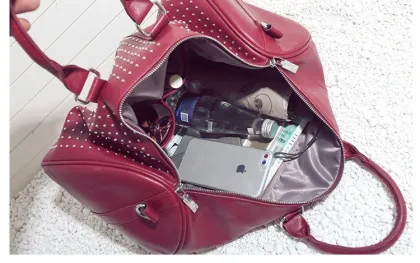Pu rivet handbag travel bag shopping bag