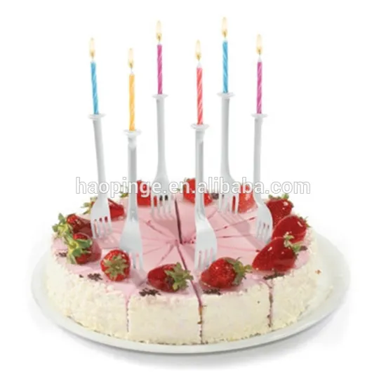 Cake forks with andles/plastic cndles/birthday cake fork