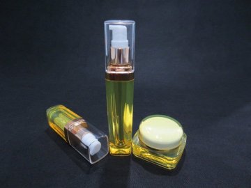 Square Shaped Acrylic Cream Jar and Lotion Pump Bottle Applied in Cosmetic Packaging