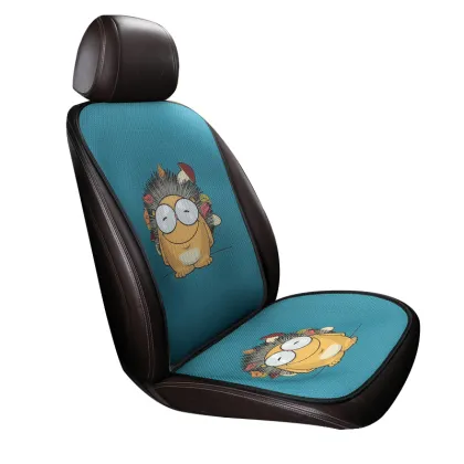 Breathable Mesh Car Seat Cover: Ice Silk Pad with Cartoon Auto Chair Cushion Design