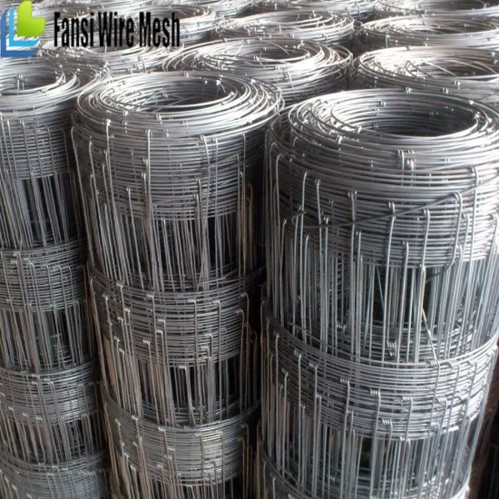 China Supplier Galvanized Wire Farm Fencing Mesh & Fixed Knotted Netting Field Fence