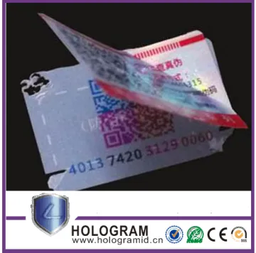 Anti-fake 3D hologram label,high security custom hologram sticker
