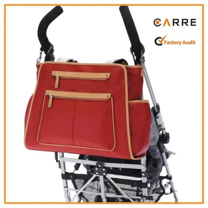 custom fashion microfiber tote mama bag with changing pad