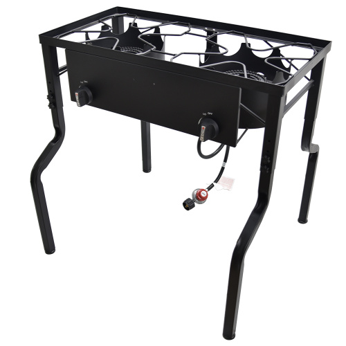 Double Propane Burner High Pressure With Adjustable Legs