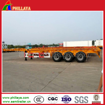 Tri-Axle Skeletal Container Trailer with German Suspension to Transport Containers