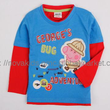 children clothes boy george peppa pig winter t shirt  fresh stock