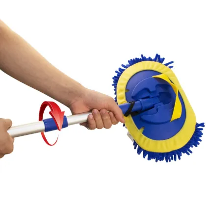 Extendable Chenille Car Wash Brush Rotating Duster Cleaning Mop