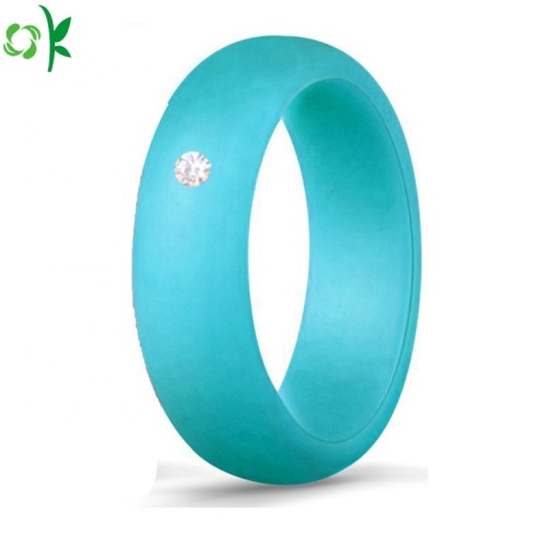 Bague en silicone à la mode avec diamant pour mariage