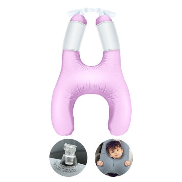 Adjustable H-Shape Inflatable Car Neck Support Pillow: Ergonomic Kids' Travel Headrest for Enhanced Comfort and Support