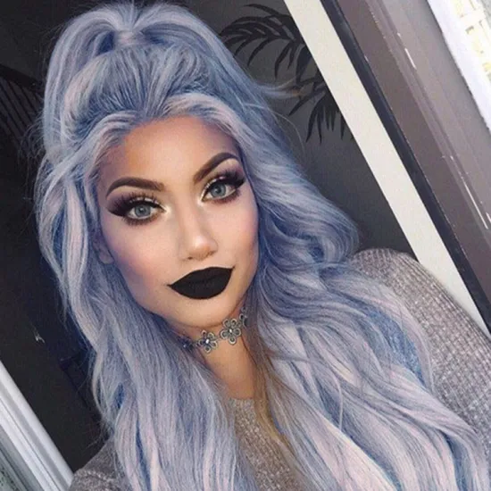 Vigorous Heat Resistant Synthetic Long Body Wave Drawstring Ponytail Hair Extensions Ponytail for Black Women Natural Black