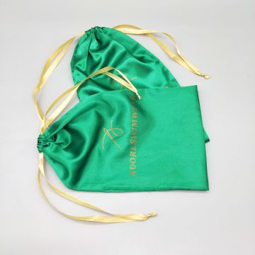 Custom drawstring gift pouch bag with custom logo