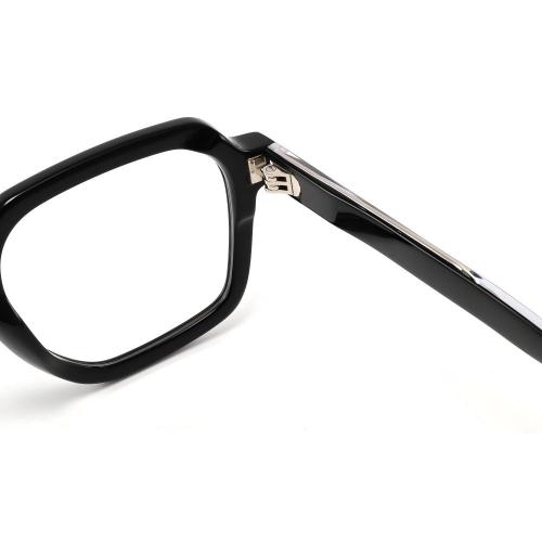 Mellume Sculpted Geometric Square Acetate Optical Glasses
