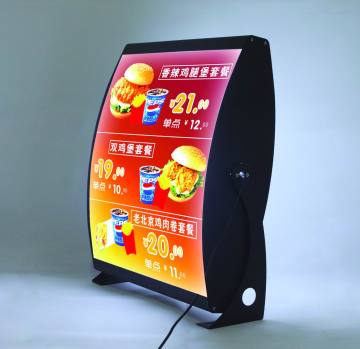 Menu advertising restaurant LED light boxes with single side or double side