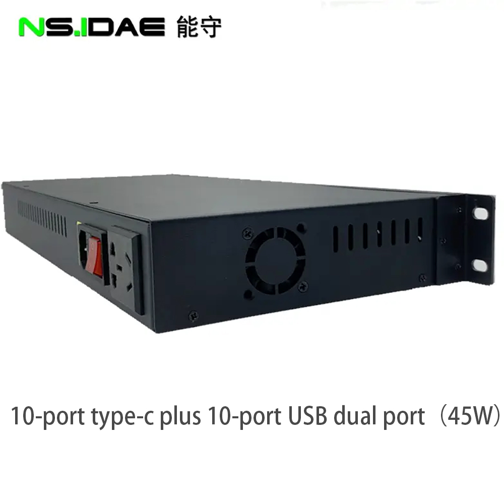 10-poort Type-C plus 10-poorts USB Cabinet Type Charger