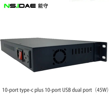 Cargador tipo gabinete USB de 10 puertos tipo C más de 10 puertos