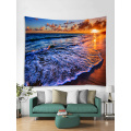 Tapisserie Wandbehang Ozean Meer Welle Meer Küste Strand Serie Tapisserie Sonnenaufgang Sonnenuntergang Abenddämmerung Tapisserie für Schlafzimmer Wohnheim Dekor