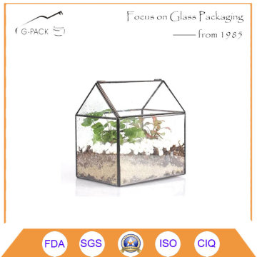 House Shape Geometric Glass Terrarium