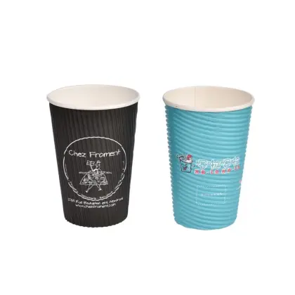 Unique Design Ripple Wall Paper Coffee Cup