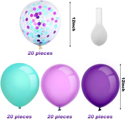 Inch Latex Confetti Balloons Colorful Party Balloons