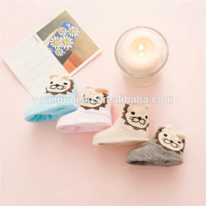 YJB86 0-1 years old baby printed shoe socks sweat deodorant socks feet warm