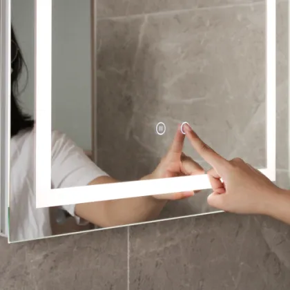 Square Bathroom Mirrors Wall Smart Mirrors With Lights