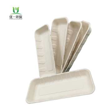 Disposable biodegradable packing tray for fresh meat fruit