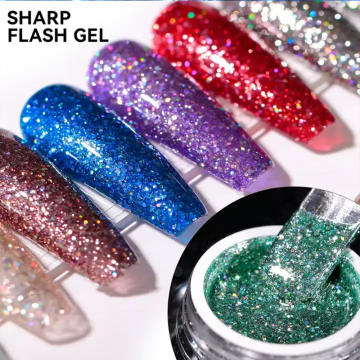 Glitter Sharp Flash Gel Reflecting Nail Polish - New Arrival