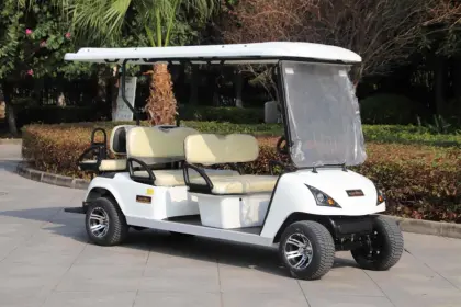 6 Passenger White Electric Golf Cart
