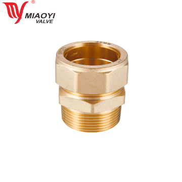 MY-6001 15mm x 0.75inch Brass Male Union Ferrule Hose Compression Pipe Fitting - Reducing Brass Connector