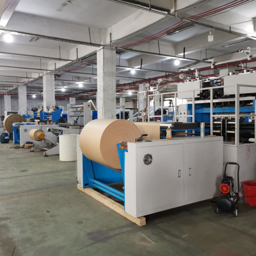 Semi Auto Square Bottom Environmental Protection Equipment Brown Kraft Paper High Quality Paper Bag Making Machine