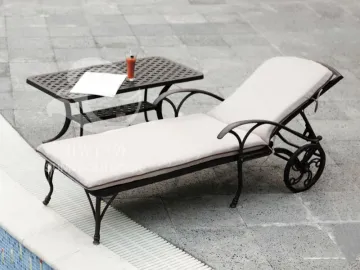 Best Sale Outdoor Cast Aluminium Lounge Chair Sun Lounge New
