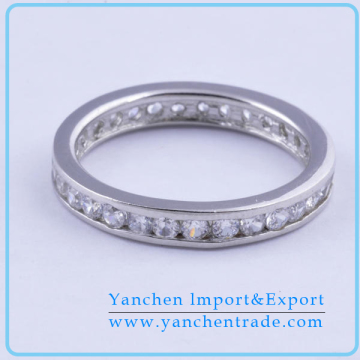 Simple Style Most popular Brass Ring Micro Paved AAA CZ Diamond Sparkling Engagement Ring