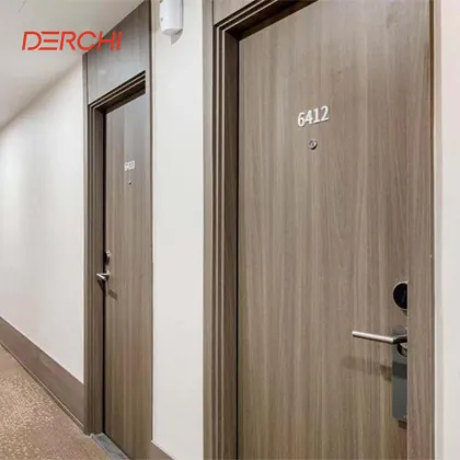 DERCHI Factory Nature Veneer Composite Solid Wood Door