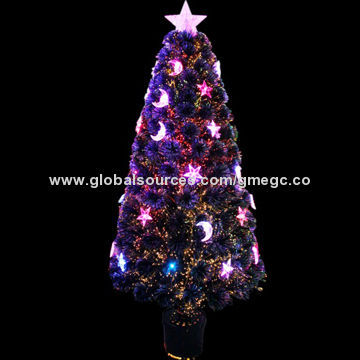 Slow Flash Fiber Optical Christmas Tree with Top Star