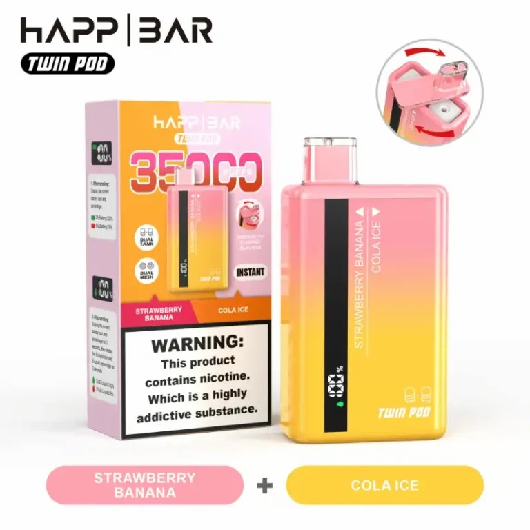 Happ Bar Twin Pod 35k Vape Asli