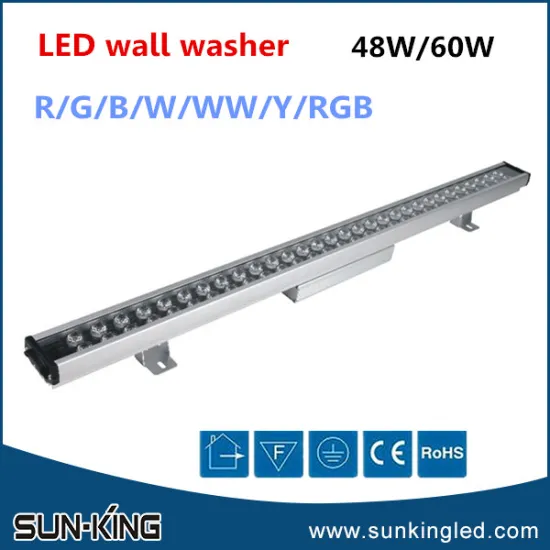 Contemporary high power white/green led 100cm wallwasher 48W led wall wash linear light