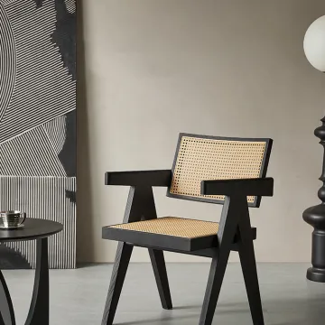 Nordic Luxury Rattan Arm Chairs and Dining Furniture
