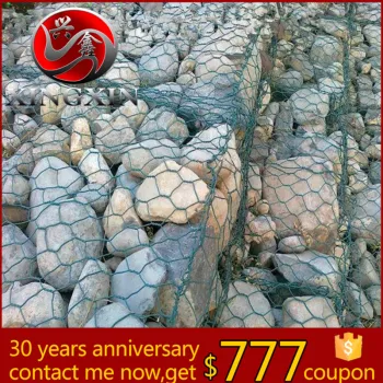 ISO9001 galvanized iron hexagonal wire mesh gabion box