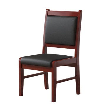High-Quality Back Leather Chairs with Wooden Frames: Ideal for Conference Rooms, Meetings, Reception Areas, and Government Offices