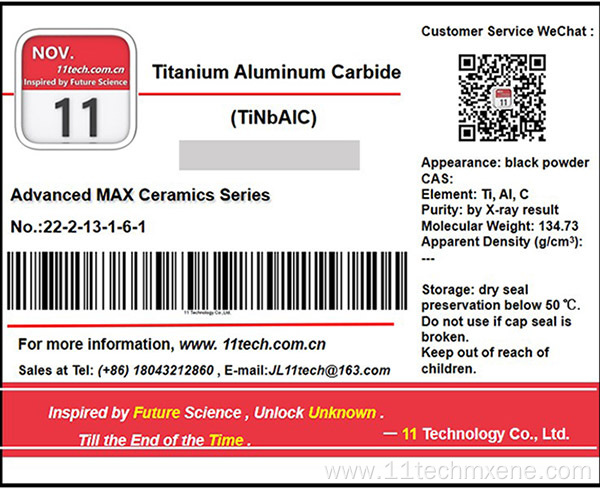 MAX phase ceramic TiNbAlC Black powder