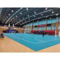 cancha de voleibol estándar mixta azul y naranja