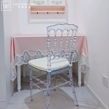 Black Transparent Resin Napoleon Chair for Weddings